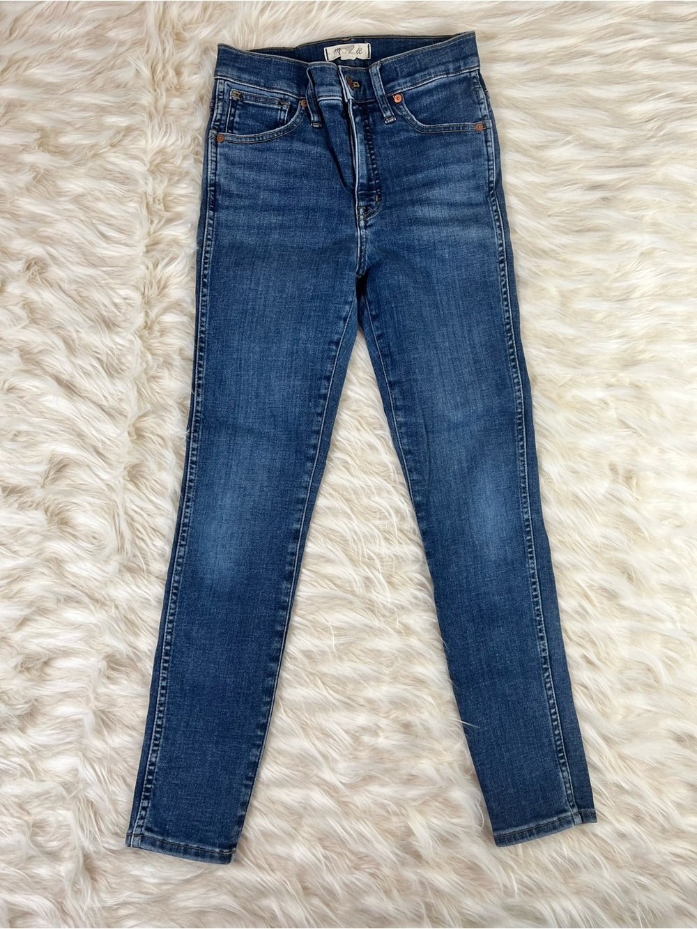 Madewell Jeans Women's 27x28 High Rise Skinny Medium Wash - Picture 2 of 6